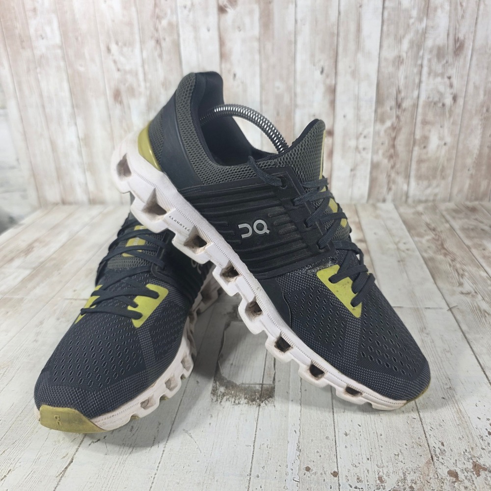 On Cloudswift Mens Running Shoes Black Rock Lime Green 41.99227 Size 10.5 - Picture 8 of 8